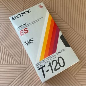 Sony VHS Tape Blank Media T-120 Dynamicron ES SP 2hrs LP 4 hrs EP 6hrs Video New